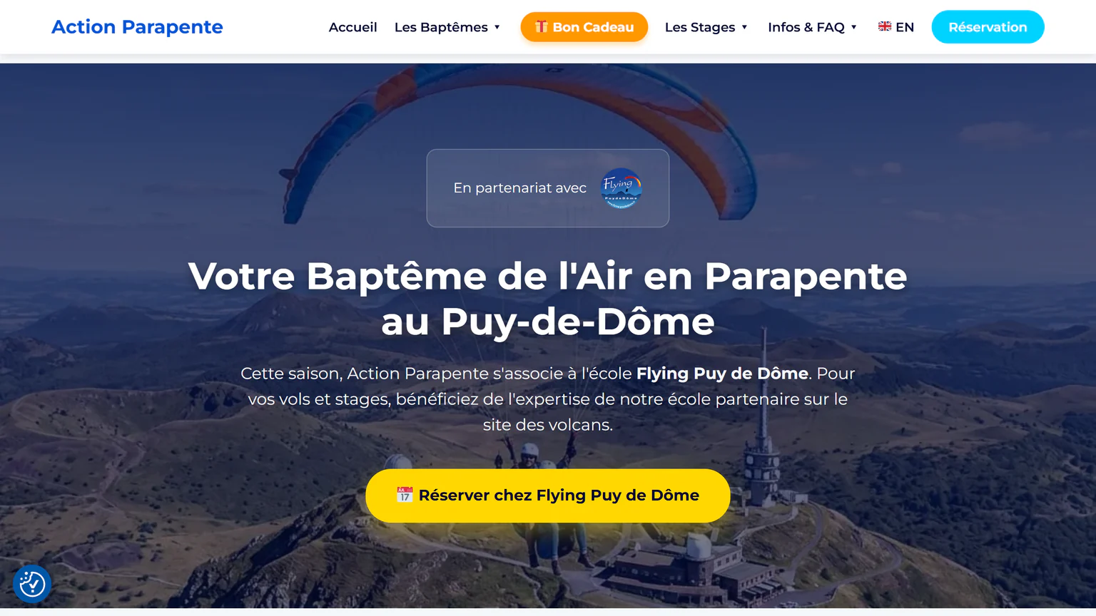 Site vitrine Action-Parapente