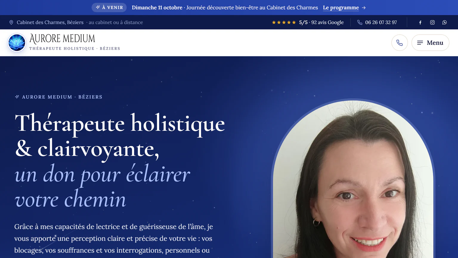 Le site vitrine Aurore Medium