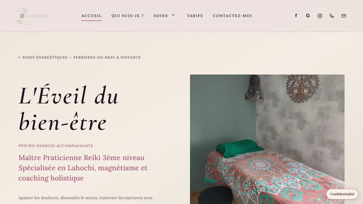 Site vitrine Flor Reiki