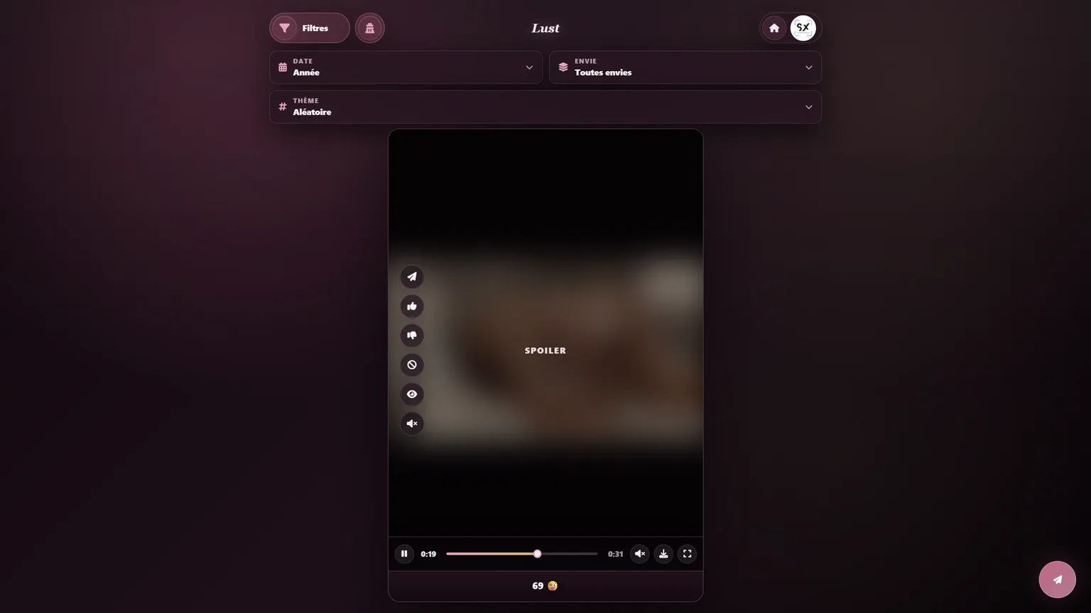 Capture du site interne Lust