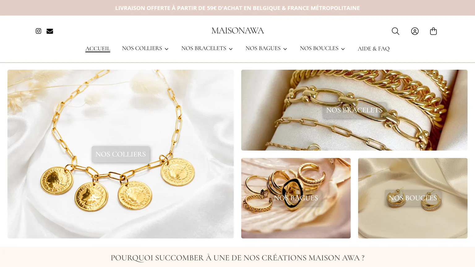 Site e-commerce Maisonawa